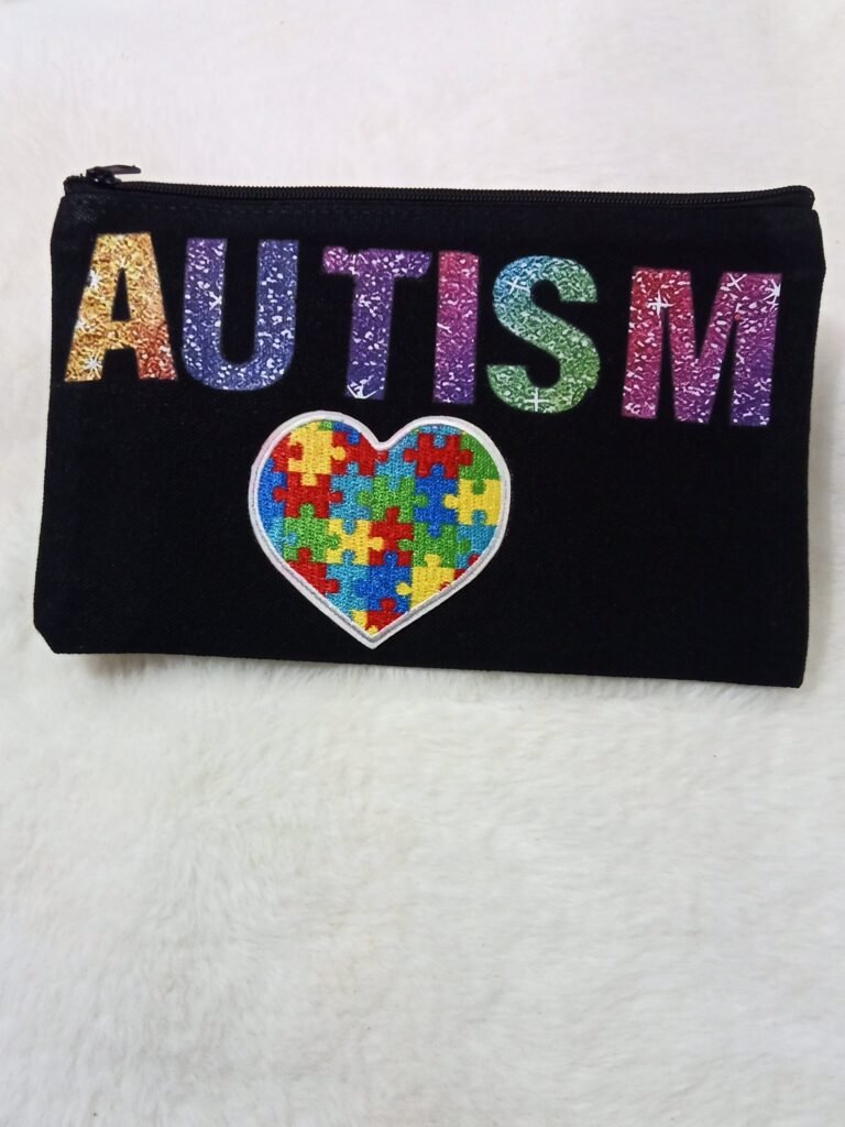 Autism Awareness Pencil Bag | Zipper pouches| Special Needs Gift for Teachers,Mom, Caregivers