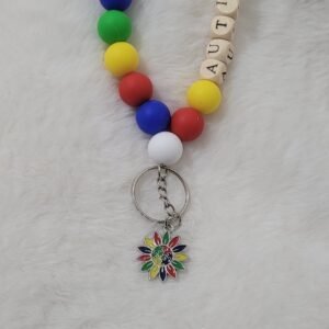 Autism Awareness Silicone keychains Wristlet