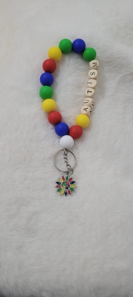 Autism Awareness Silicone keychains Wristlet
