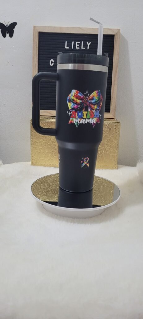 Custom-designed 40 oz stainless steel tumbler! Autism Awareness